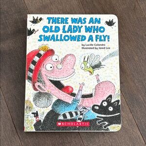 SCHOLASTIC Book There Was an Old Lady Who Swallowed a Fly, Children’s Board Book